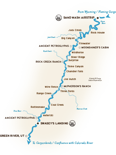 Desolation Canyon River Map